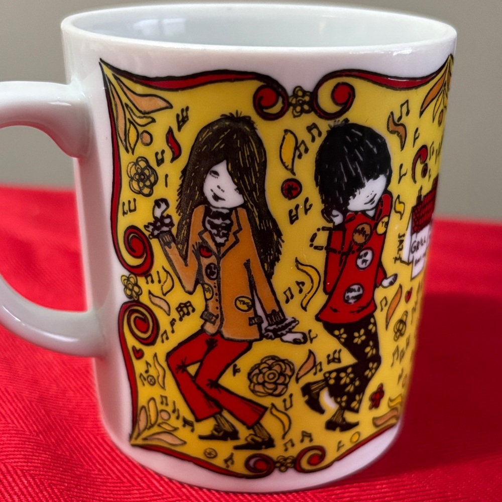 Vintages 1970’s Illustrated Ceramic Coffee Mug - Picture 2 of 4